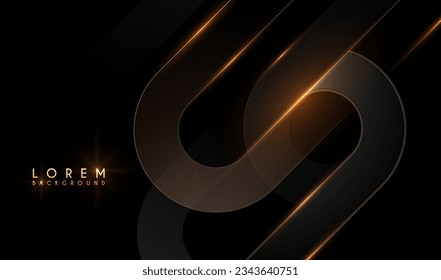 Abstract black and gold geometric shapes background