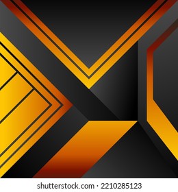 Resumen La geometría en negro y oro forma el fondo moderno 