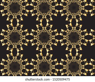 Abstract black and gold gradient for background