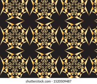 Abstract black and gold gradient for background