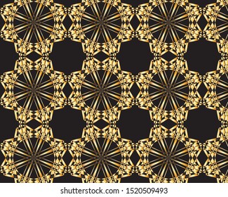 Abstract black and gold gradient for background