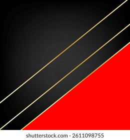 Abstract black gold gradient color geometric shape line background. Wallpaper design