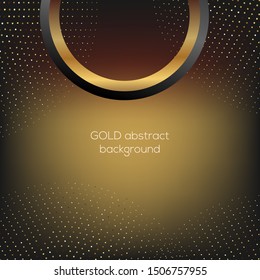 Abstract black gold gradient geometric shapes background.