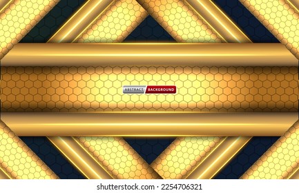 Abstrakter, sechseckiger luxuriöser Hintergrund