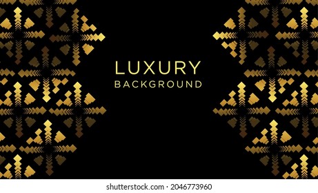 Resumen negro con líneas doradas, diseño moderno de fondo. Ilustración del vector EPS 10. Fondo de lujo, Resumen de fondo de lujo de oro negro con patrón de semitono y textura dorada de onda brillante, usted 