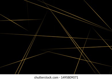 Abstract black with gold lines, triangles background modern design. Vector illustration EPS 10.
