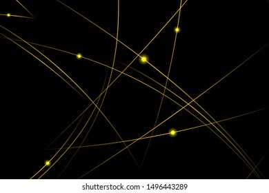 Abstract black with gold lines, triangles background modern design. Vector illustration EPS 10.