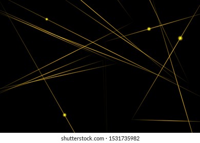 Abstract black with gold lines, triangles background modern design. Vector illustration EPS 10.
