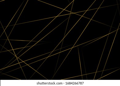 Abstract black with gold lines, triangles background modern design. Vector illustration EPS 10.
