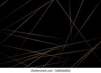 Abstract black with gold lines, triangles background modern design. Vector illustration EPS 10.