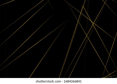 Abstract black with gold lines, triangles background modern design. Vector illustration EPS 10.