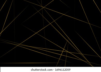 Abstract black with gold lines, triangles background modern design. Vector illustration EPS 10.