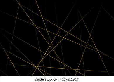 Abstract black with gold lines, triangles background modern design. Vector illustration EPS 10.