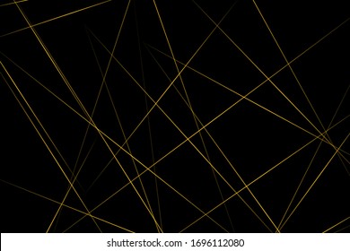 Abstract black with gold lines, triangles background modern design. Vector illustration EPS 10.
