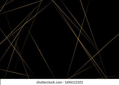 Abstract black with gold lines, triangles background modern design. Vector illustration EPS 10.