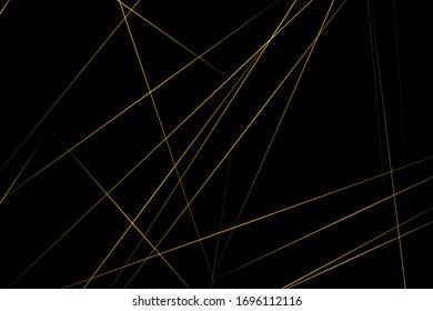 Negro abstracto con líneas doradas, triángulos fondo diseño moderno. Ilustración del vector EPS 10.