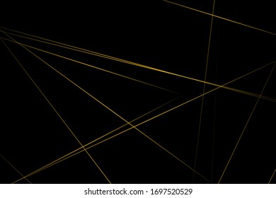 Abstract black with gold lines, triangles background modern design. Vector illustration EPS 10.