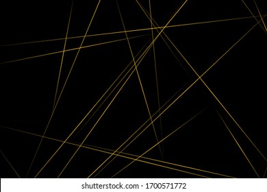 Abstract black with gold lines, triangles background modern design. Vector illustration EPS 10.