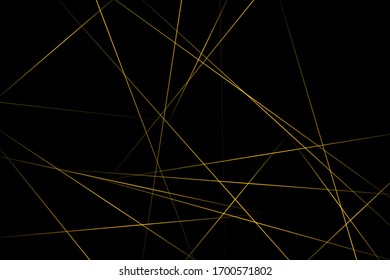 Abstract black with gold lines, triangles background modern design. Vector illustration EPS 10.