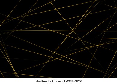 Abstract black with gold lines, triangles background modern design. Vector illustration EPS 10.