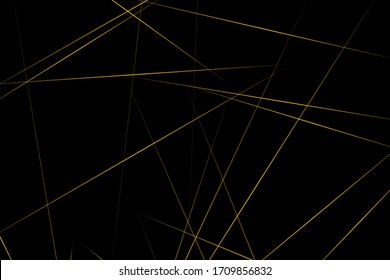 Abstract black with gold lines, triangles background modern design. Vector illustration EPS 10.