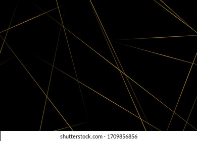 Abstract black with gold lines, triangles background modern design. Vector illustration EPS 10.