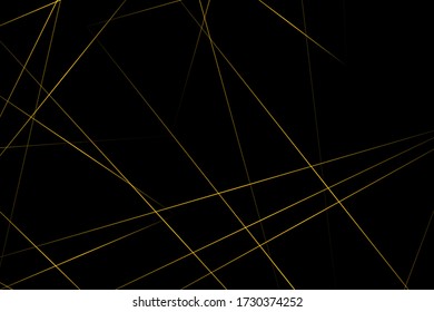 Resumen negro con líneas doradas, triángulos de fondo diseño moderno. Ilustración del vector EPS 10.