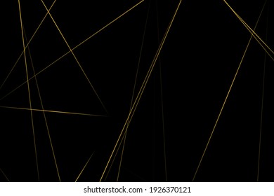 Abstract black with gold lines, triangles background modern design. Vector illustration EPS 10.