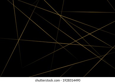 Abstract black with gold lines, triangles background modern design. Vector illustration EPS 10.