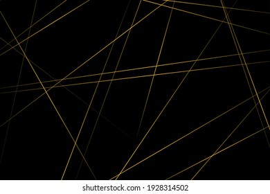 Abstract black with gold lines, triangles background modern design. Vector illustration EPS 10.