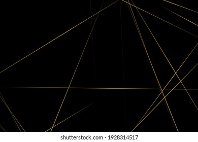 Abstract black with gold lines, triangles background modern design. Vector illustration EPS 10.