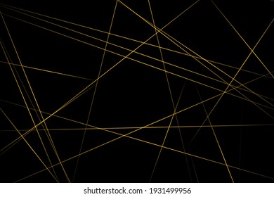 Abstract black with gold lines, triangles background modern design. Vector illustration EPS 10.