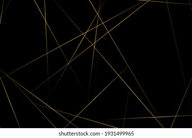 Abstract black with gold lines, triangles background modern design. Vector illustration EPS 10.