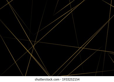 Abstract Black With Gold Lines, Triangles Background Modern Design. Vector Illustration EPS 10.