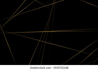 Abstract black with gold lines, triangles background modern design. Vector illustration EPS 10.