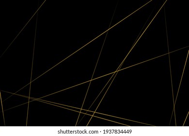 Resumen negro con líneas doradas, triángulos de fondo diseño moderno. Ilustración del vector EPS 10.