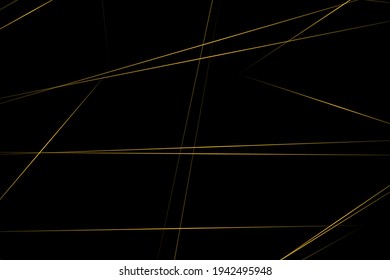 Abstract black with gold lines, triangles background modern design. Vector illustration EPS 10.