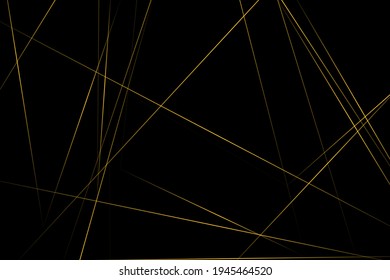 Resumen negro con líneas doradas, triángulos de fondo diseño moderno. Ilustración del vector EPS 10.