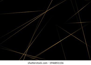 Abstract black with gold lines, triangles background modern design. Vector illustration EPS 10.