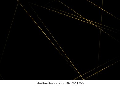 Abstraktes Schwarz mit goldenen Linien, dreieckiger Hintergrund, modernes Design. Vektorgrafik EPS10.