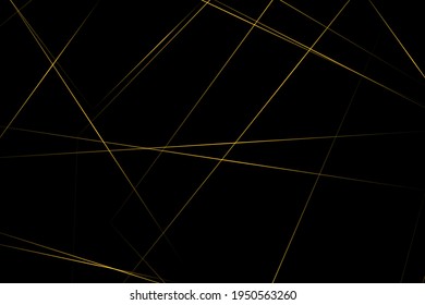 Abstract black with gold lines, triangles background modern design. Vector illustration EPS 10.