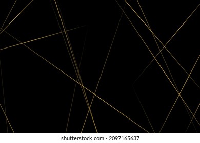 Resumen negro con líneas doradas, triángulos de fondo diseño moderno. Ilustración del vector EPS 10.