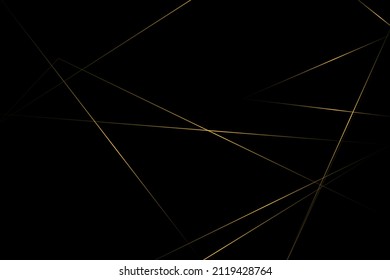 Abstract black with gold lines, triangles background modern design. Vector illustration EPS 10.