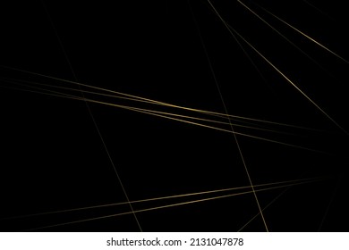 Abstraktes Schwarz mit goldenen Linien, dreieckiger Hintergrund, modernes Design. Vektorgrafik EPS10.
