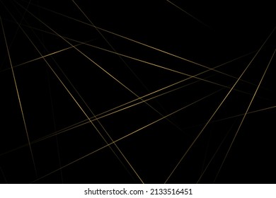 Abstract black with gold lines, triangles background modern design. Vector illustration EPS 10.