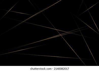 Abstraktes Schwarz mit goldenen Linien, dreieckiger Hintergrund, modernes Design. Vektorgrafik EPS10.