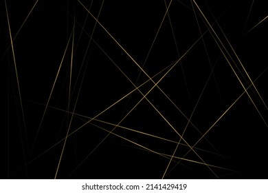 Abstract black with gold lines, triangles background modern design. Vector illustration EPS 10.