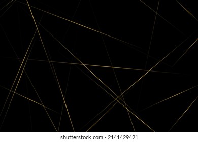 Abstract black with gold lines, triangles background modern design. Vector illustration EPS 10.