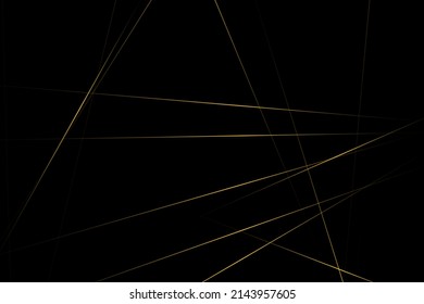 Abstract black with gold lines, triangles background modern design. Vector illustration EPS 10.