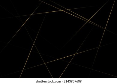 Resumen negro con líneas doradas, triángulos de fondo diseño moderno. Ilustración del vector EPS 10.